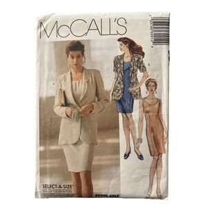 McCalls Sewing Pattern 6991 Size 8 10 12 Jacket Dress Work Suit Career Uncut